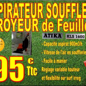 ASPIRATEUR SOUFFLEUR BROYEUR DE FEUILLES